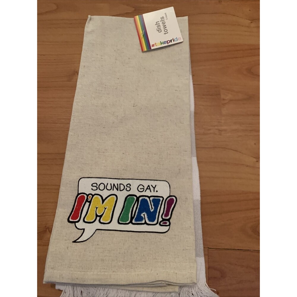 Take Pride Graphic Print Kitchen Towel Dish Cloth 2 Piece